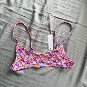 Bright Swimwear Floral Bikini Top — brand new!